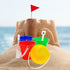 The Dreidel Company Beach Day Playsets, (Pack of 3) 5.25" Sand Bucket Play Set Box includes, Pail & Shovel Sand Toy for Boys and Girls Birthday Pa...