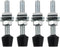 LQ Industrial 4pcs Rubber Head Carbon Steel Toggle Clamps M8x70mm Carbon Steel Toggle Clamp Screw Assembly with Rounded Spindle Tip...