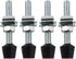 LQ Industrial 4pcs Rubber Head Carbon Steel Toggle Clamps M8x70mm Carbon Steel Toggle Clamp Screw Assembly with Rounded Spindle Tip...