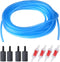 ALEGI 12 Feet Aquarium Airline Tubing Standard with 4 Air Stones and 4 Check Valves for Fish Tank Air Pump, Blue...