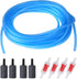 ALEGI 12 Feet Aquarium Airline Tubing Standard with 4 Air Stones and 4 Check Valves for Fish Tank Air Pump, Blue...