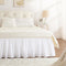 RIMELA White Bed Skirt Queen Size 15 Inch Drop, Elastic Bed Skirting for Bed Base and Frame, Bedding Dust Ruffle Easy to Install, Lightweight Wrap...