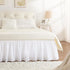 RIMELA White Bed Skirt Queen Size 15 Inch Drop, Elastic Bed Skirting for Bed Base and Frame, Bedding Dust Ruffle Easy to Install, Lightweight Wrap...