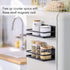 KES Magnetic Spice Rack for Refrigerator, Magnetic Shelf Spice Shelf for Kitchen, Fridge Shelves Space Saver 2 Pack Matte Black, KRR502-BK-P2...