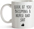 YouNique Designs Nursing School Coffee Mug, 11 Ounces, Nursing Graduation Gifts for Him and Her, Registered Nurse Graduation Gifts, Soon to Be Nur...