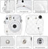 Camera Case Compatible with Fujifilm Instax Mini 12 Instant Camera, Checkerboard Style Camera Carry Bag for Polaroid Instax Mini 12 with Strap - W...