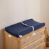 TILLYOU Changing Pad Cover Set in Soft Jersey Material - Fits 32"/34''x16 Contoured Pad for Babies, Navy Blue & Lt Gray...