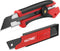 HAUTMEC 25mm Extra Heavy-Duty Utility Knife with 10pcs Blade set, Multi-Purpose Snap-off Box Cutter, Ratchet-lock Mechanism, Reinforced Fiberglass...