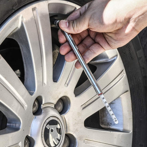 CZC AUTO Pencil Tire Pressure Gauge, Mechanical Air Gage, Stainless Stem Single Chuck with Pocket Clip Tyre Checker for Motorcycle Bike Car RV SUV...