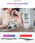 Military Grade Drop Impact for Samsung Galaxy A02S Case 360 Metal Rotating Ring Kickstand Holder Armor Heavy Duty Shockproof Case for Galaxy A02S ...