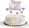 Purple Glitter Happy 14th Birthday Cake Topper with Cupcake Toppers - 14th Birthday Cupcake Decoration, 14th Birthday Cake Decor for Boys or Girls...