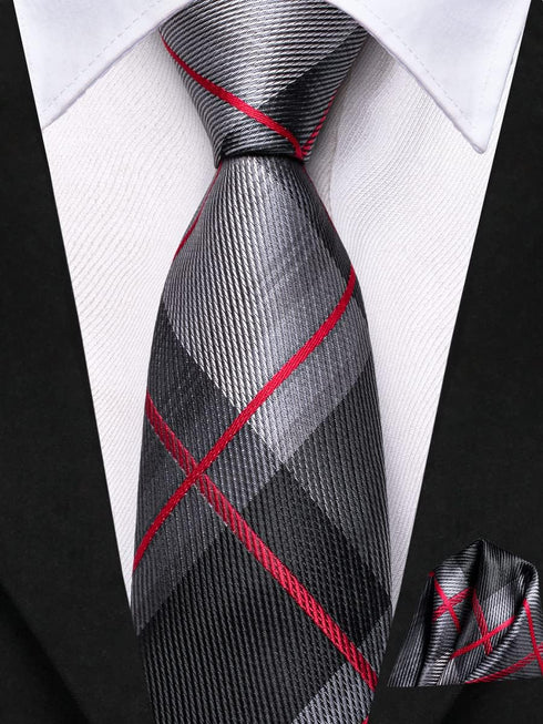 Dubulle Tie for Boys Self Tie Silk Kids Necktie and Pocket Square Set for Age 8-14...