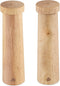 Navaris Salt and Pepper Mill Set - Adjustable Rubber Wood Salt and Pepper Grinders Shakers with Ceramic Grinding Core for Home, Restaurants - Desi...
