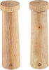 Navaris Salt and Pepper Mill Set - Adjustable Rubber Wood Salt and Pepper Grinders Shakers with Ceramic Grinding Core for Home, Restaurants - Desi...