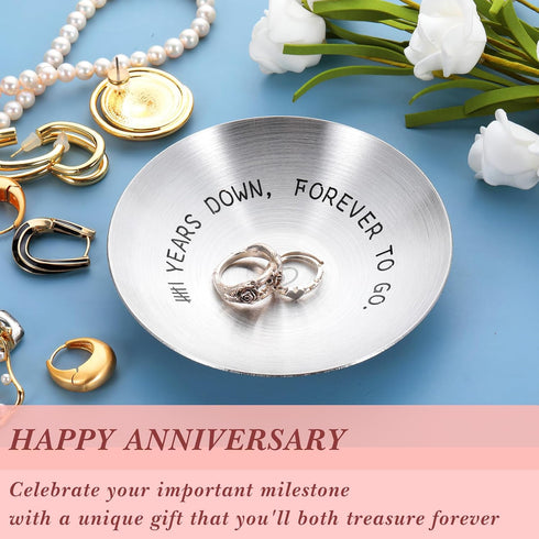 Iron 6th Anniversary for Him Her Women Men Jewelry Holder Dish 6 Year Wedding Anniversary for Wife Husband Couples Birthday Sweetest Gifts for Gir...