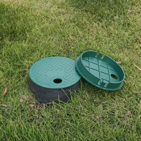 2 Pcs Sprinkler Valve Box Cover, Cover for Irrigation System, Round ID 5.5" OD 6" Sprinkler Valve Box Cover Lid, for Sprinkler in Ground Outside...