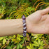 chengmu 12mm Banded Amethyst Stretch Bracelet Natural Round Beads Semi Gemstone for Crystal Elastic Beaded Bracelet 8"...