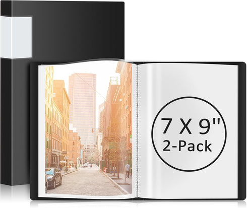 Small Binder with Sleeves, 5.5x8.5 Mini Binder with Sleeves - Presentation Books 5.5x8.5, 40-Pocket Displays 80 Half Size Pages or 5.5 x 8.5 Mini ...