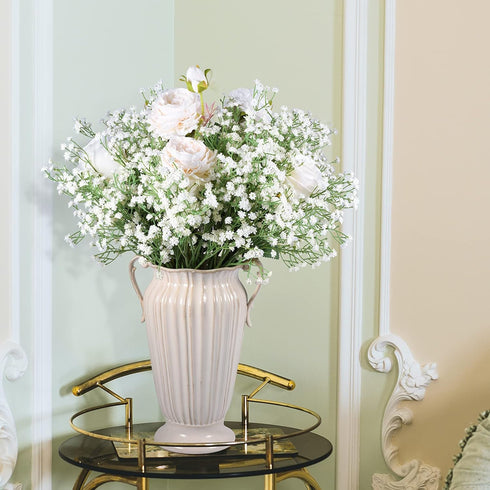 Babys Breath Artificial Flowers,12 Pcs Gypsophila Real Touch Flowers for Wedding Party Home Garden Decoration...
