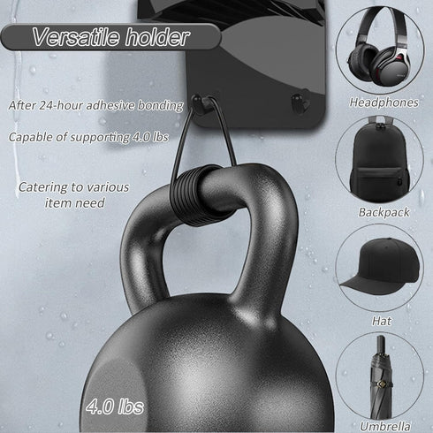 Headphone Stand,Wall-Mounted Headphone Holder,Headset Hook,Dual Hook Design,Compatible with Most Headphones and Gaming Headsets,Can be Fixed on Wa...