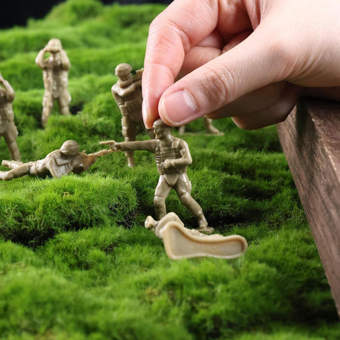 LovesTown 100PCS Army Men Toy Soldiers, Plastic Soldier Figures Green Yellow Army Men Playset Multiple Poses for Boys Birthday Gift...