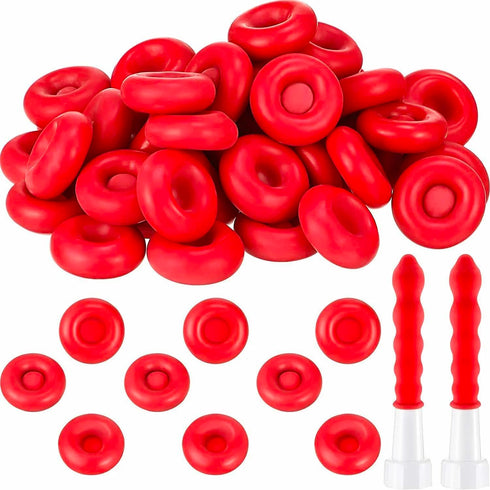 20Pcs Red Adhesives Sealers Caulk Tip Covers Caulk Cap for Seal Caulking Tubes,Protective Cover Hardware Caulk Saver Sealer Caps Nozzle Sealant Pr...