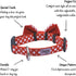 | Designer Dog Collar with Adjustable Bow | Comfortable and Strong | Durable and Cute and Made for Adventure | 5 Designs in 4 Sizes | Small, Mediu...