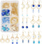 SUNNYCLUE 1 Box DIY 8 Pairs Blue Moon Earrings Making Starter Kit Including Moon Geometric Linking Connector Charms Teardrop Flower Beads Earring ...