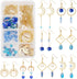 SUNNYCLUE 1 Box DIY 8 Pairs Blue Moon Earrings Making Starter Kit Including Moon Geometric Linking Connector Charms Teardrop Flower Beads Earring ...