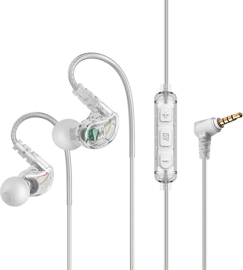 MEE audio M6 Sport Wired Earbuds, in Ear Headphones, 3-Button Remote, Sweatproof Earphones for Running/Gym/Workouts with Memory Wire Earhooks, Hea...