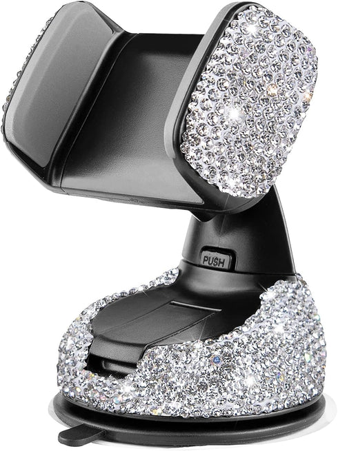 Dashboard Phone Holder Bling Phone Mount for Car,Car phone holder Mount with One More Air Vent Base,Phone Holder Car Accessories,Universal Car Pho...