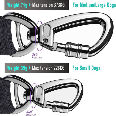 Hotsky Tactical Dog Leash Heavy Duty for Medium Large Dogs, 4-6Ft Strong Bungee Shock Absorbing Dog Leash, Padded Double Handle Military Dog Leash...