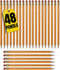 1InTheOffice Pre Sharpened Pencils #2, Pencils with Eraser, 2 HB, Wood-Cased, Black Lead, Yellow Barrel (48)...