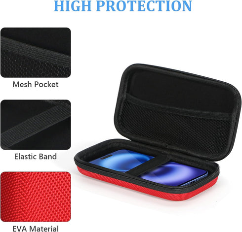 Hard Protective Travel Case, GLCON Electronic Organizer for Anker/Jackery/RAVPower Power Bank, Shockproof EVA Carrying Case for Cell Phones, Trave...