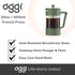 Oggi Borosilicate Glass French Press Coffee Maker (20oz)- 5 Cup Capacity, Coffee Press, Single Serve Coffee Maker, Stainless Steel Lid & Plunger, ...