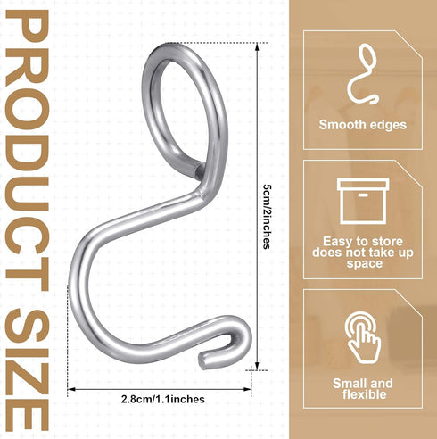 Sosation 45 Pcs Clothes Hanger Connector Hooks Metal Hanger Extender Hooks Mini Cascading Hanger Hook Metal Outfit Hanger Extender Clips for Velve...