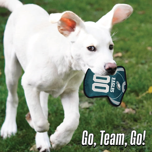 The 1st Ever Tough but Smooth Dog Toy NFL Philadelphia Eagles Football Jersey Tough Pet Toy. A Premium Quality Doggie Toy with Built-in Squeaker. ...
