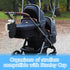 Stroller Cup Holder Compatible with Stanley,Stroller Cup Holder with Adjustable Strap and Pouch Taking Everywhere,Accessories for 30/40oz Stanley ...