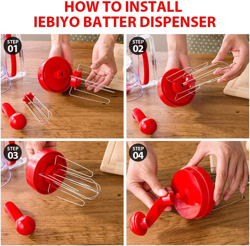 Batter Dispenser,3 In 1 Automatic Pancake?Cupcake Batter Dispenser With Cake Mould?Bpa-Free Food-Grade For Pancake,Cupcakes, Waffles, Muffin Mix, ...