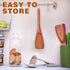Wooden Cooking Spatula for Nonstick Cookware, Spatula Spoon for Cooking, Stirring, Scooping, Scraping, Serving, Solid Wooden Kitchen Utensil Spoon...