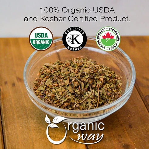 Organic Way Premium Grade Tulsi/Holy Basil (Krishna) Cut & Sifted (Ocimum tenuiflorum) - Herbal Tea | USDA & Kosher Certified | Raw, Vegan, Non GM...