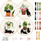 FREEBLOSS 4 Set 8'' Embroidery Kit for Beginners Cats&Plants Pattern Embroidery Kit with Instructions Full Kit of Embroidery Cloth 2 Embroidery Ho...