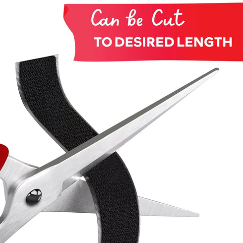 Hook and Loop Tape, Black, 2-in x 10-Ft Industrial Strips with Adhesive Heavy Duty, Indoor/Outdoor Hook and Loop Roll, No Sew Sticky Strips - XFas...