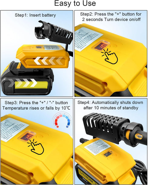 Soldering Iron Station Compatible with Dewalt 20V/18V DCB203 DCB204 DCB205 DCB206 Battery, Portable Cordless Soldering Iron Station Tool for DIY A...