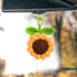 Handmade Sunflower Car Rear View Mirror Hanging Accessories Ornaments Cute Women's Car Interior Decorations Automotive Interior Aesthetic Gifts...