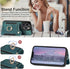 JanCalm iPhone 13 Pro Leather Flip Case, Card Holder, RFID-Blocking, Magnetic, Ring Holder (Green)...