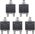5Pcs 125-250V AC 50V DC Circuit breaker 25A Push Button L1 Series Manual Reset Thermal Circuit Breaker 25A...