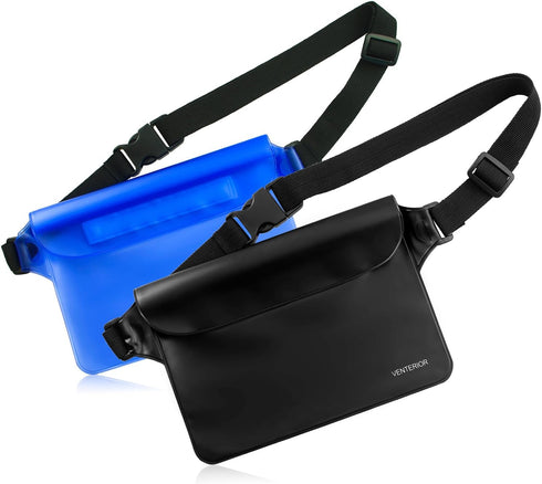 Waterproof Waist Pouch 2-Pack | Beach Accessories Fanny Pack for Swimming Snorkeling Sailing Kayaking Beach Pool Water Parks | Keep Your Phone Wal...