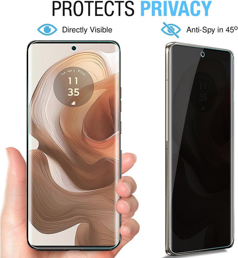 [2 Pack for Motorola Edge (2024) Privacy Screen Protector, Anti-Spy Flexible TPU Film Privacy Screen Protector Case Friendly Anti-Scratch Bubble F...