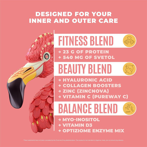 BIRDMAN Fitmingo Vegan Protein Powder for Women with Inositol, Collagen Boosters, Hyaluronic Acid & Vitamins | Low Carb, Dairy Free, Lactose Free,...